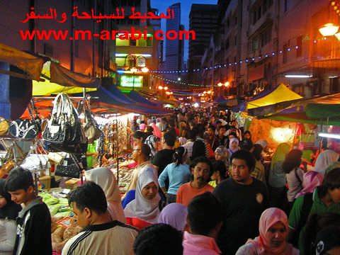 سوق الاقمشه في  السوق الهندي -مسجد جامك-المتلت الذهبي