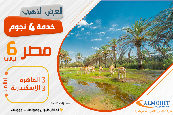 عرض سياحي 6 ليالي القاهرة و الاسكندرية