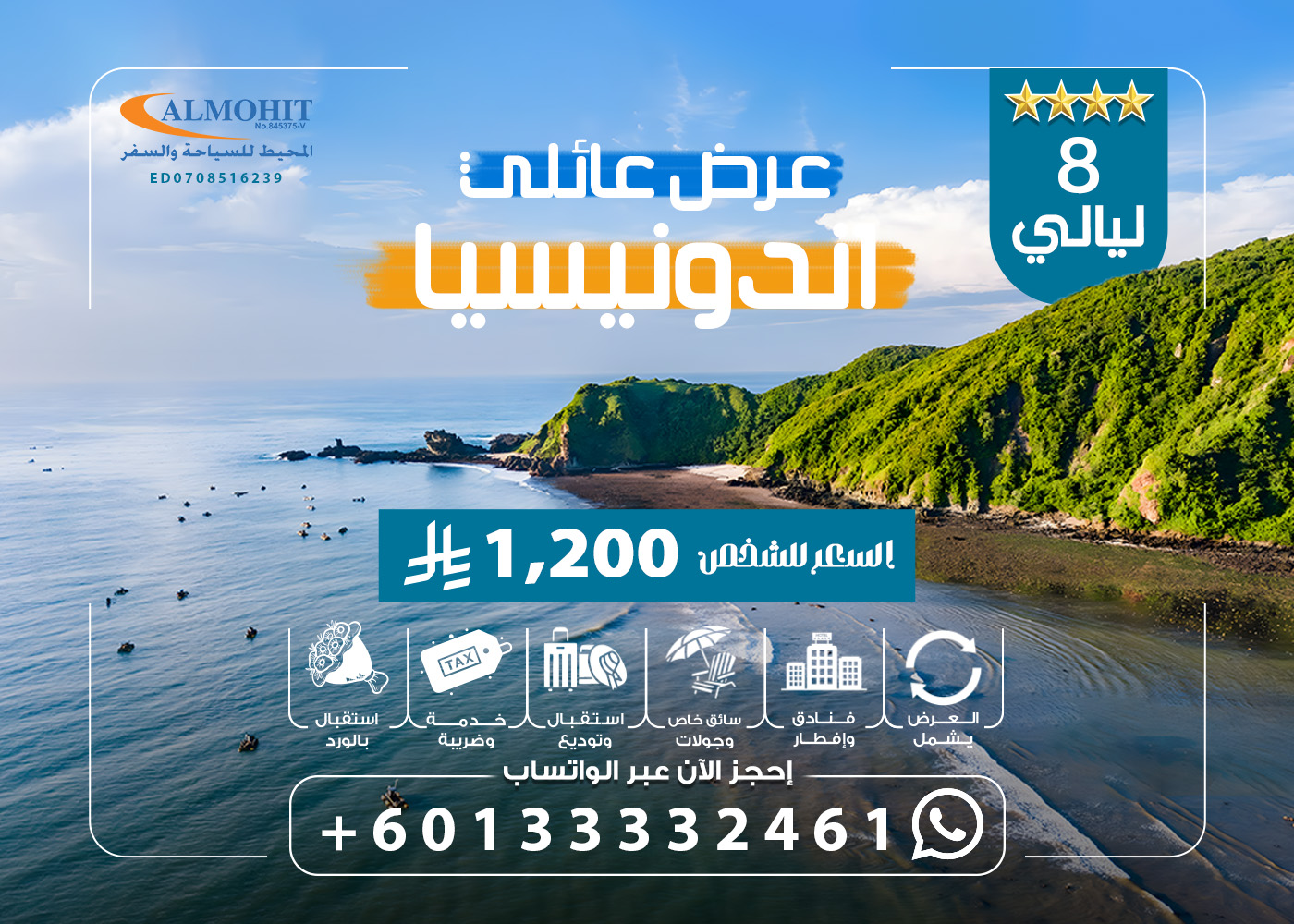 بكج سياحي عائلي الى اندونيسيا 8 ليالي Tourist