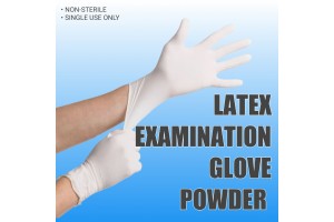 قفازات لاتكس خاليه من البودره " Latex gloves no powder "